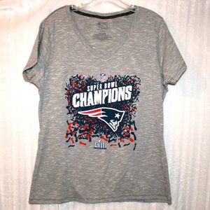 NIP V-Neck New England Patriots Women's SS Super Bowl LIII Champions Tee